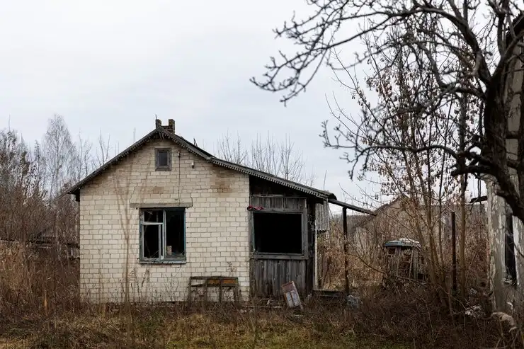 Демонтаж аварийной бани Химки